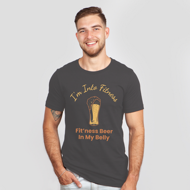 fitness beer in my belly dark gray shirt